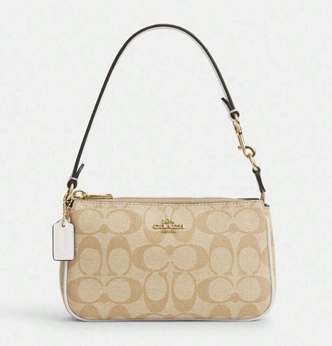 Coach Nolita 19 nuovo con etichetta in tela firmata C3308 kaki chiaro gesso