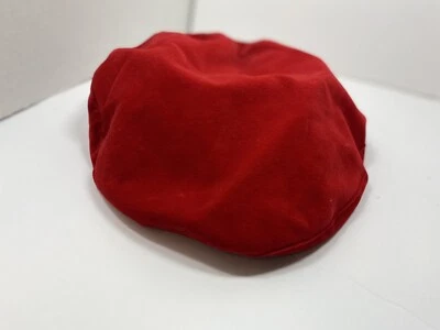 Sexy sombrero de artista boina francesa de fieltro rojo vintage forrado de satén Foto 1 de 4