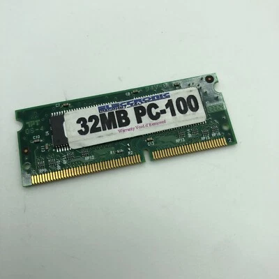 32MB PC100 Micron Compaq IBM 32MB PC 100Mhz LAPTOP SO-DIMM MEMORY PC-100 - Image 1 of 4