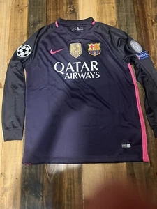 2016-2017 Nike FC Barcelona Neymar Away Long Sleeve Jersey Men’s Size L - Picture 1 of 4