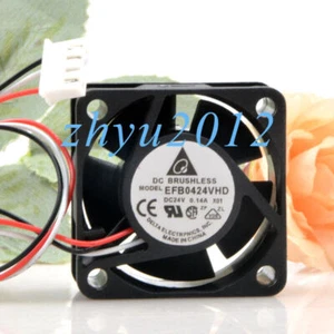 1pc Delta EFB0424VHD 4020 4CM 24V 0.14A 3-wire Double Ball Inverter Cooling Fan - Picture 1 of 3