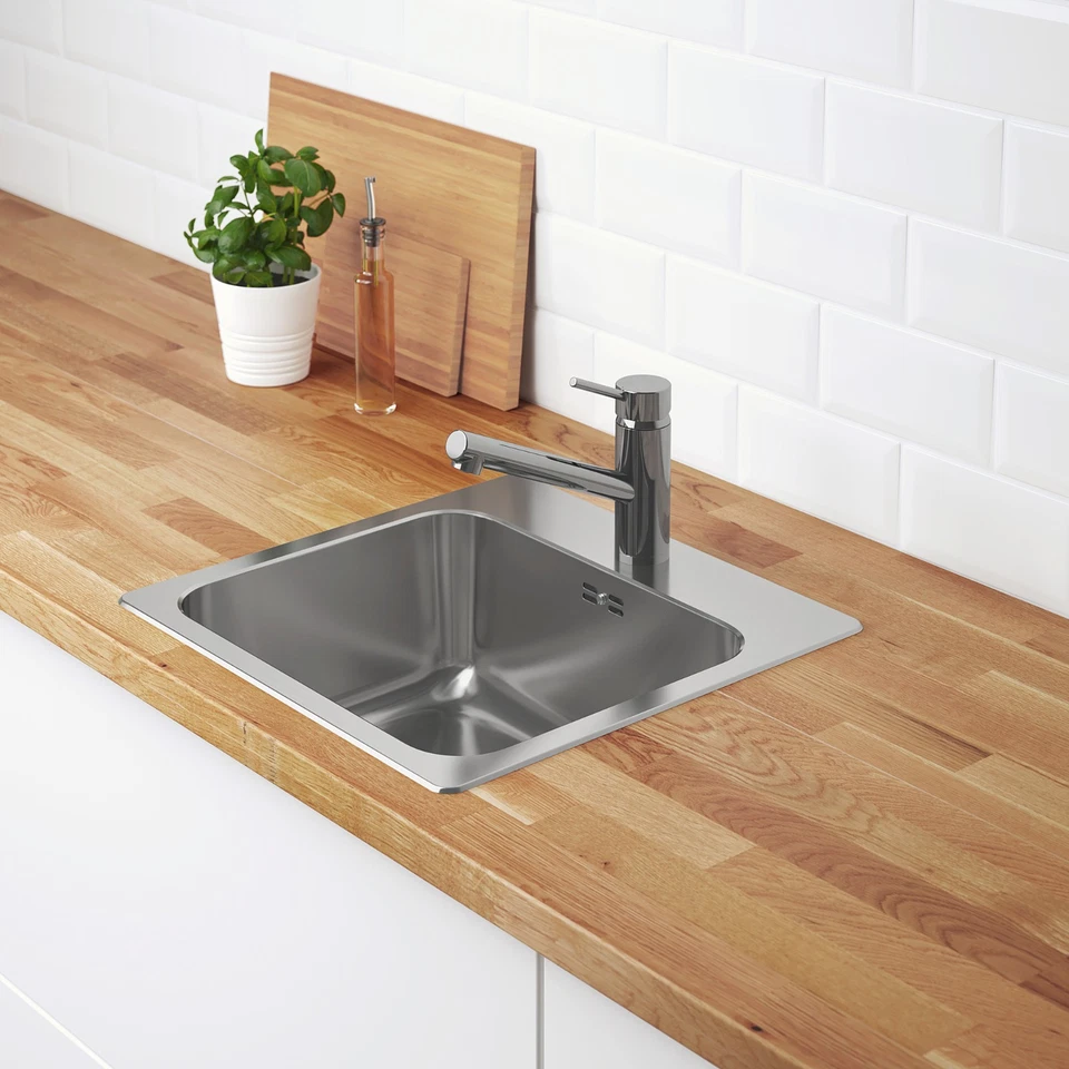 ikea LÅNGUDDEN Inset sink, 1 bowl, stainless steel, 46x46 cm - Image 1 of 4
