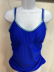Neu mit Etikett CUPSHE Tankini-Oberteil königsblau Nylon/Poly/Elasthan XL, Muschelstich-Akzent - Bild 1 von 14