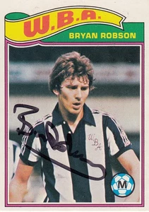 Vintage SIGNED TOPPS 1978/79 Trading Card BRYAN ROBSON WEST BROMWICH ALBION - Picture 1 of 1