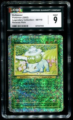 CGC 9 Bulbasaur Reverse Holo Legendary Collection 2002 Pokemon Card #68 - Image 1 of 2