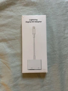 Genuine Apple Lightning to Digital AV Adapter MW2P3AM/A with Box A1438 - Afbeelding 1 van 3