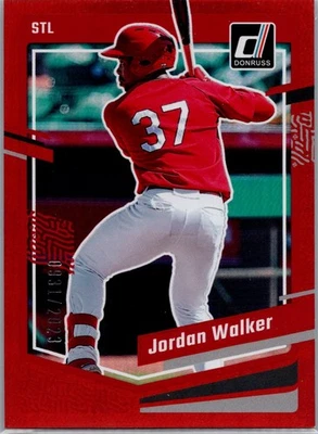 2023 Donruss #114 Jordan Walker Holo Red #/2023 - Image 1 of 2