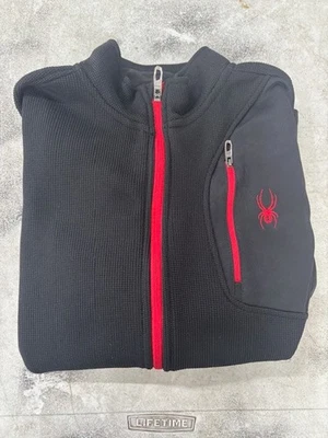 Spyder Jacket Boys Mid Weight Core Sweater Full Zip(BLACK/RED XL 18/20)USED - Image 1 of 4
