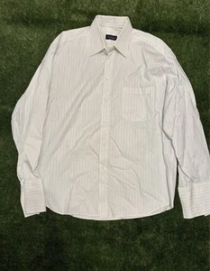 Canali Men's White & Blue Stripe Cotton Dress Shirt 16 1/2 - 42 MSRP $295 - Picture 1 of 6