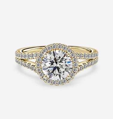 IGI Certified Lab Grown Diamond Engagement Ring 1.40 Ct Round 14K Yellow Gold - Image 1 of 4