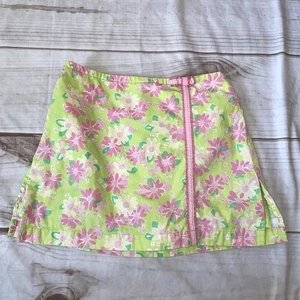 lilly pulitzer Skirt Skort Girls 10 Flowers Rhinos X1 - Picture 1 of 7
