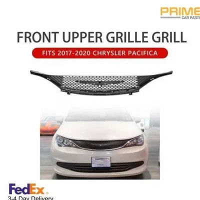 Front Upper Grille Grill #68243485AC Fit 2017 2018 2019 2020 Chrysler Pacifica Foto 1 de 4