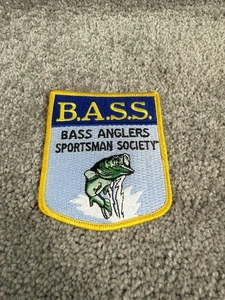 Vintage 1990 B.A.S.S. Anglers Sportsman Society Aufnäher 3"x3,5" bestickt NEU - Bild 1 von 3