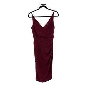 Dress the Population dress Anita crepe cocktail dark red size Small S - Picture 1 of 5