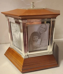 Vintage Lenox Rotating 3 x 4 Picture Frame Box Carousel Photo Display - Picture 1 of 3