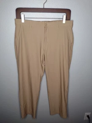 Pantalones de golf Adidas Ultimate 365 para hombre 36x30 bronceados rendimiento elásticos rectos B1 Foto 1 de 3