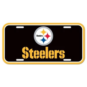 PITTSBURGH STEELERS 6"x12" OFFICIAL LOGO LICENSE PLATE CAR NEW WINCRAFT đź‘€ - Picture 1 of 1