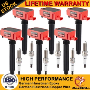 6 Pack Ignition Coil & Iridium Spark Plug For 17-21 Chrysler Pacifica 3.6L UF807 - Picture 1 of 15
