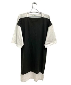 BALENCIAGA SHIRT DRESS SHORT  SIZE S SHORT SLEEVE BLACK MADE IN PORTUGAL #Z3 - Picture 1 of 13
