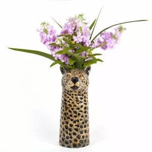 Leopard Flower Vase By Quail Ceramics Animal Pottery Vase - Picture 1 of 3