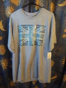 EUC BBC Doctor Who 2012 Gray Blue Tardis Union Jack Adult XL Graphic T Shirt - Picture 1 of 4
