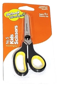 SchoolWorks 5-Inch Kids Scissors Blunt-Tip Squishgrip Handle (12cm) Ages 5+ - Picture 1 of 1