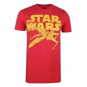 Star Wars Mens T-shirt X-Wing Logo Red S - XXL Official - Picture 1 of 5