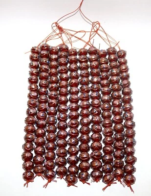 10 Strands lot Round Wedding Cake Jewelry Beads 12mm, Handmade glass. - Image 1 of 4