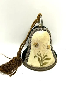 DE COLECCIÓN CON ALEMANIA AÑOS 60 FLOR DE TERCIOPELO VERDE CAMPANA DE MÚSICA NO FUNCIONA ADORNO DE NAVIDAD - Imagen 1 de 4