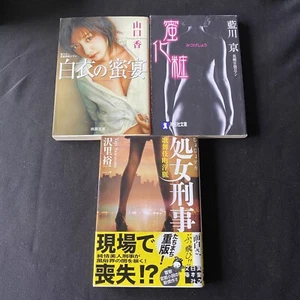 Japanese Novel Books Lot 3 Random Erotic Yuji Sawasato 官能小説 処女刑事 沢里裕二 山口香 藍川京 ほん - Picture 1 of 12