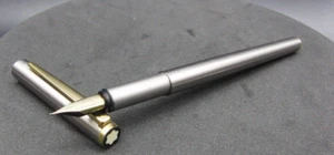 Montblanc Fountain Pen 585 Nib Silver With Gold Trim P106 - Picture 1 of 8