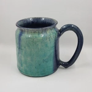 Art Pottery Mug Studio Coffee Mug Signed With Crackled Glaze Large - Picture 1 of 9