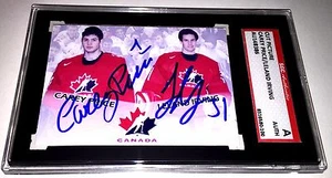 LELAND IRVING CAREY PRICE SIGNED CUSTOM CARD FULL SIGNATURE SGC AUTHENTICATED - Picture 1 of 1