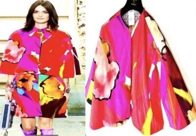 7K Chanel 2015 Reversible Tweed Logo M Top Jacket Cape 36 38 40 42 4 6 8 S M L - Image 1 of 4