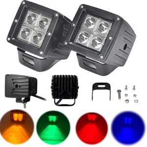 2x 3 inch Led Cube Light Work Pods Fog Driving Lamp for ATV SUV Hunting Fishing - Picture 1 of 17