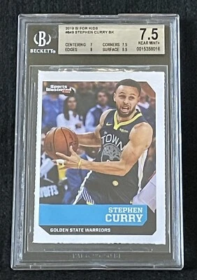 STEPHEN CURRY 2019 Sports Illustrated for Kids SI #849 Warriors STEPH BGS 7.5 - Image 1 of 2