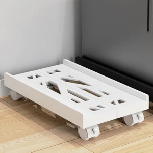 Computer Tower Stand with 4Caster Wheel PC Tower Stand Holder CPU Holder (White) - Photo 1/5