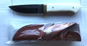 Cuchillo Skinner con mango de hueso de 7,25"" con funda de cuero - Imagen 1 de 3