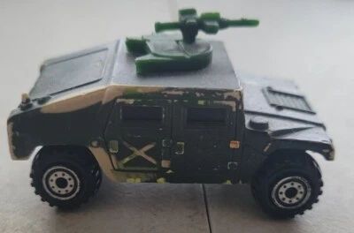 Camión del ejército Hotwheels Mattel 1991 verde oscuro Hummer ¡con pistola móvil suelta! L33 Foto 1 de 4