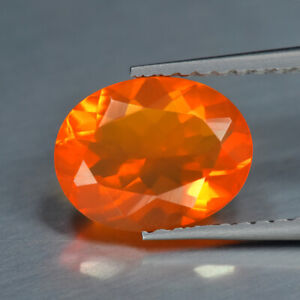 1.09Ct Wonderful 100% Natural Mexican Orange Fire Opal Loose Gemstone