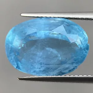 Huge Aquamarine Natural 12.3ct Aqua Blue Rare Oval Cut Precious Gem From Brazil - Picture 1 of 4