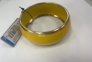 Pulsera / Brazalete - Brazalete grueso amarillo y dorado nuevo con etiqueta - Imagen 1 de 2