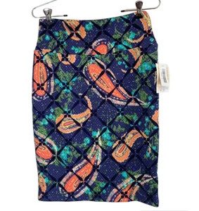 LuLaRoe Womens Skirt S Pencil Straight Paisley CareerChic Stretch Comfort - Picture 1 of 8