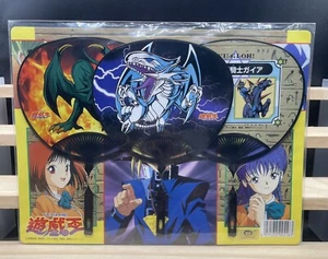 Yugioh Toei anime item Fan Blue Eyes Whitn  Dragon Gaia Bandai Vintage - Picture 1 of 3