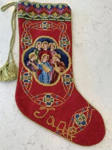 Nadelspitze Weihnachtsstrumpf Maria Jesus Weise Männer Gold Quaste Jane - Bild 1 von 8