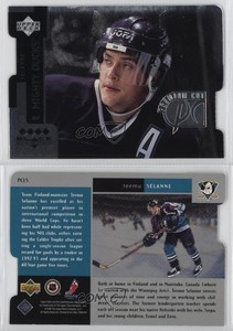 1997-98 Upper Deck Black Diamond Premium Cut Quad Horizontal Teemu Selanne HOF