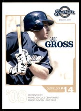 2008 Milwaukee Brewers Police #NNO Gabe Gross Milwaukee Brewers
