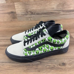 Vans Size 9.5 W|M 8 Unisex Custom Alien Skate Black  Low Top Athletic Sneakers - Picture 1 of 7