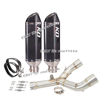 Silenciador tubo medio escape deslizable para motocicleta Honda CRF450R CRF450RX 2015-2016 Foto 1 de 4