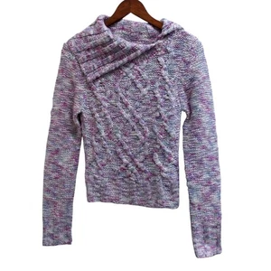 Guess Authentic Damen Pullover S P Mehrfarbig Zopfmuster Trichterausschnitt / #1286 - Bild 1 von 4